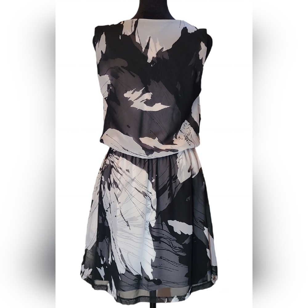 Express size SP black/white dress - Picture 3 of 10